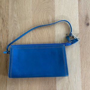 TUSK genuine leather turquoise blue purse